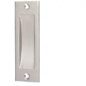 Hermeta Schiebetürmuschel Aluminium silberfarbig eloxiert eckig Länge 120 mm Breite 40 mm
