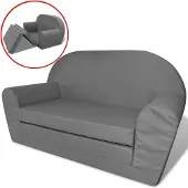 vidaXL Chaise longue pliable pour enfants gris clair