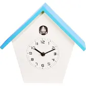 Nextime klok 3108bl Birdy, 24.5x25.5x9.8 cm, Mur, Bleu/ Blanc