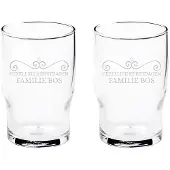 Yoursurprise Gobelet en verre personnalisé (2 pièces)