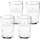 Yoursurprise Gobelet en verre personnalisé (4 pièces)