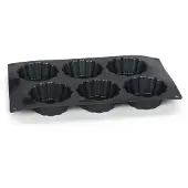 Patisse Set de moules à cupcakes avec picots décoratifs 24 pièces ø 5cm, Moule à gâteau, Noir