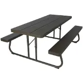 Lifetime Ultra-resistant Folding With Benches Uv100 183x76x74 Cm Table Noir