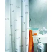 Spirella Rideau de douche Polyester KOS 180x200cm Argent