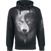 Spiral Sweat-shirt à capuche Gothic de - Wolf Chi - S - XL - pour Homme - noir - Taille S