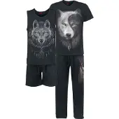 Spiral Pyjama de - Wolf Chi - S - 4XL - pour Homme - noir - Taille XL