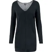 Urban Classics Sweat-shirt de - Sweat Fin Tricot Oversize Col V - S - 3XL - pour Femme - noir - Taille S