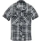Brandit Chemise 'Roadstar' gris foncé / noir / blanc