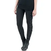 Vixxsin Legging Gothic de - Legging Lacé - S - XL - pour Femme - noir - Taille L