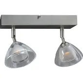 Masterlight LED plafonnier Caterina LED Beam Gris métallisé à 2 lumières