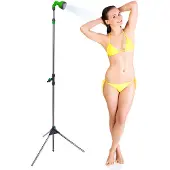 Haushalt Douche d'extérieur 215 cm argenté et vert