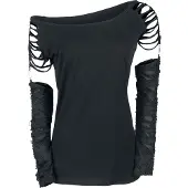 Gothicana by EMP T-shirt manches longues Gothic de - Days Without - S - XXL - pour Femme - noir - Taille XL