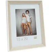 Deknudt Frames S46CH1 Cadre photo en couleur naturelle avec bordure blanche 30x30 cm