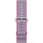 Apple Watch 38 mm Bracelet de Montre en Nylon Tissé Check Violet