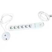 REV Multiprise Multiple Socket Outlet 6 Fold 1.5 M With Foot Switch