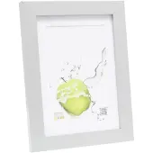 Deknudt Cadre photo couleur argent avec passe-partout blanc 20x30