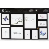 Nielsen Design 10 Piece Frame Set Resin Mobile Rack Photo Frame Blanc,Noir