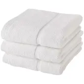 Aquanova Serviette de toilette Aquanova London Blanc 55 x 100 cm (Lot de 3)