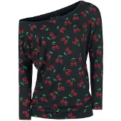Rock Rebel by EMP T-shirt manches longues de - Fast And Loose - S - 5XL - pour Femme - noir - Taille XL