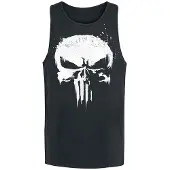 The Punisher Débardeur Marvel de - Logo Crâne Graffiti - S - XXL - pour Homme - noir - Taille M