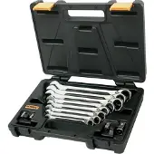 Ironside Jeu de clés à cliquet 12 pièces en coffret (10 mm, 12 mm, 13 mm, 15 mm, 17 mm, 18 mm, 19 mm, 8 mm)