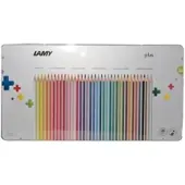 Lamy Crayons de couleur triangulaires plus, étui métallique de 36 pièces forme triangulaire ergonomique (36x)