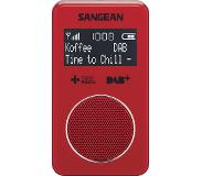 Sangean DPR-34, radio portable, rechargeable, DAB+, rouge