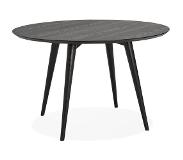Alterego Table à dîner ronde 'SWEDY' en bois noir - Ø 120 cm