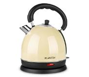 BOUILLOIRE ELECTRIQUE 1,5L 2200W SOCLE 360° THERMOMETRE ANALOGIQUE INOX CREME