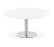 Alterego Table basse lounge HOUSTON blanche - Ø 90 cm