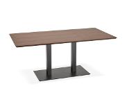 Alterego Table / bureau design 'ZUMBA' en bois finition Noyer - 180x90 cm