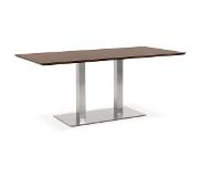 Alterego Table / bureau design 'MAMBO' en bois finition Noyer - 180x90 cm