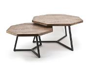 By-Boo Table d'Appoint By-Boo Coffeetable Set Octagon Black