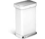 Simplehuman Rectangular Liner Pocket 45 litres Blanc