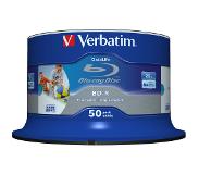 Verbatim 1x50 Verbatim BD-R Blu-Ray 25GB 6x Speed DL Wide imprimable CB