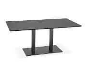 Alterego Table / bureau design 'ZUMBA' noir - 180x90 cm