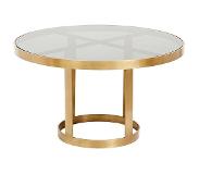 Nordal Table basse en or avec verre