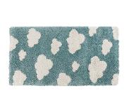 Alterego Tapis enfant bleu 'CUMULUS' 80/150 cm motifs nuages blancs