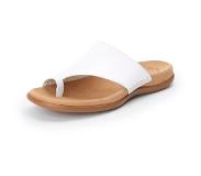 Gabor Best Fitting Nu-pieds en Blanc Cuir 36