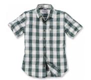 Carhartt Chemise Carhartt Homme Slim Fit Plaid Shirt S/S Hunter Green-XL