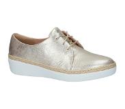 Fitflop tm Derby FitFlop Superderby Lace Up Shoes Metallic Leather Silver-Taille 36