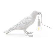 Seletti Lampe oiseau attendant blanc exterieur