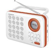 Sencor SRD 220 WOR Digital FM Radio Horloge Numérique Orange, Blanc