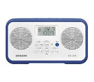 Sangean PR-D19, draagbare AM/FM radio, wit/donkerblauw