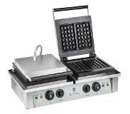 Royal Catering Gaufrier carré - 2 x 2.000 watts