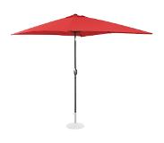 Uniprodo Parasol de terrasse - Rouge - Rectangulaire - 200 x 300 cm - Inclinable