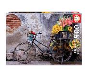 Educa Puzzle byciclette avec des fleurs 500 pièces