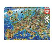 Educa Puzzle mappe d'Europe 500 pièces