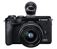 Canon EOS M6 Mark II Noir + 15-45 mm + EVF-DC2