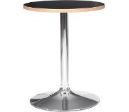 Alterego Table ronde 'CASTO ROUND' noire avec pied chromé - Table HoReCa Ø 60 cm